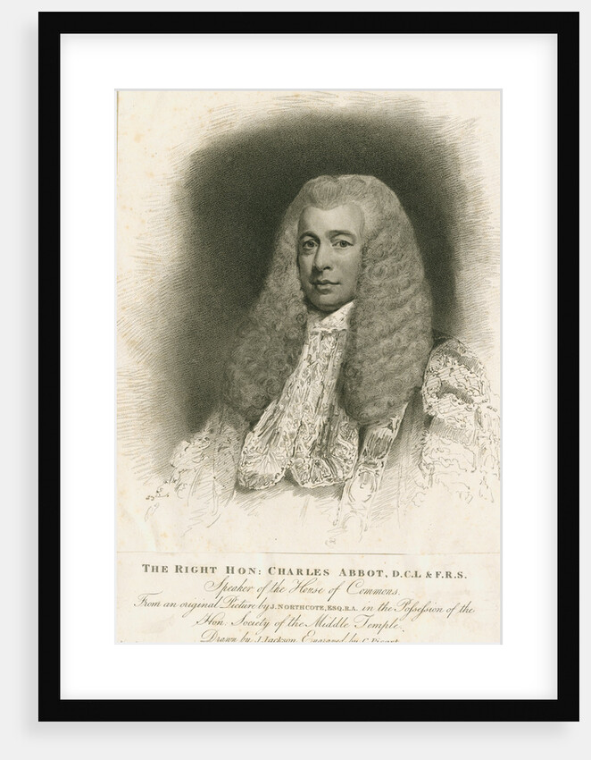 Portrait of Charles Abbot, 1st Baron Colchester (1757-1829) by Charles Picart