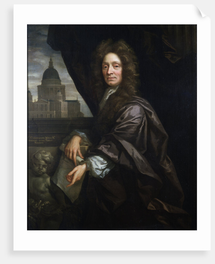 Portrait of Christopher Wren (1632-1723) by John Closterman