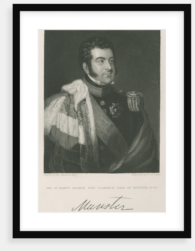 Portrait of George Augustus Frederick FitzClarence, 1st Earl of Munster (1794-1842) by W H Cook