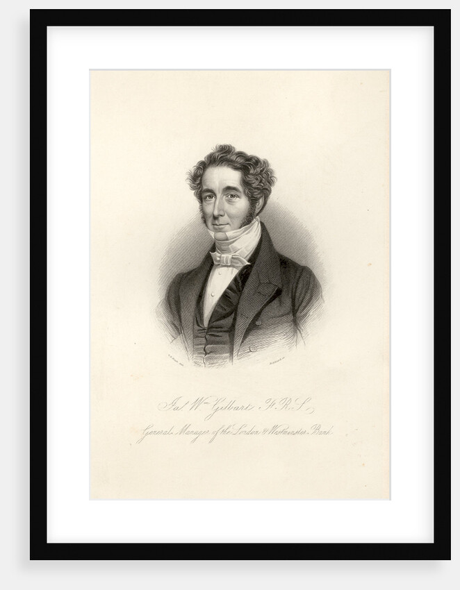 Portrait of James William Gilbart (1794-1863) by Henry Adlard