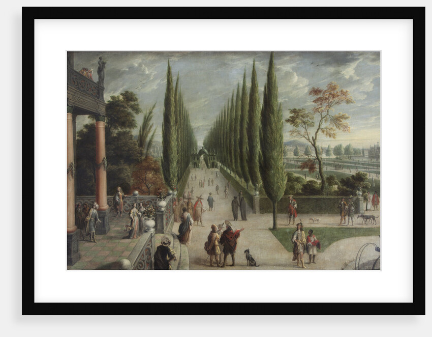 Italian-style garden landscape by Anonymous