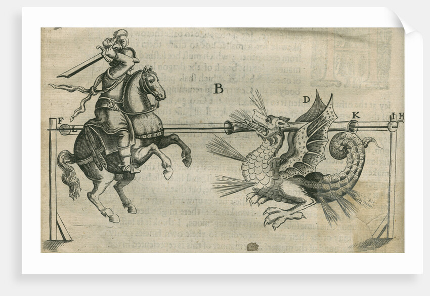 Firework display depicting St George fighting the dragon by Anonymous