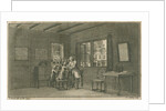 Abraham Trembley in his laboratory with pupils by Jacobus van der Schley