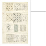 Twelve figures showing nodal lines on vibrating plates by Mary Tomlinson