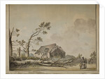 Felled tree and damaged house near Roehampton by Edward Edwards