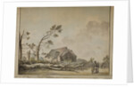 Felled tree and damaged house near Roehampton by Edward Edwards