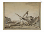 Overturned mill on Barnes Common by Edward Edwards