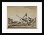 Overturned mill on Barnes Common by Edward Edwards