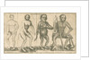 Four 'humanoid' figures from Linnaeus's 'Academic delights' by Anonymous
