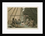 'Interior of a Cree Indian tent, March 25th 1820' by Edward Francis Finden