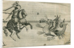 Firework display depicting St George fighting the dragon by Anonymous