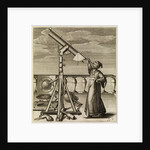 Johannes Hevelius observing through telescope by Johannes Hevelius