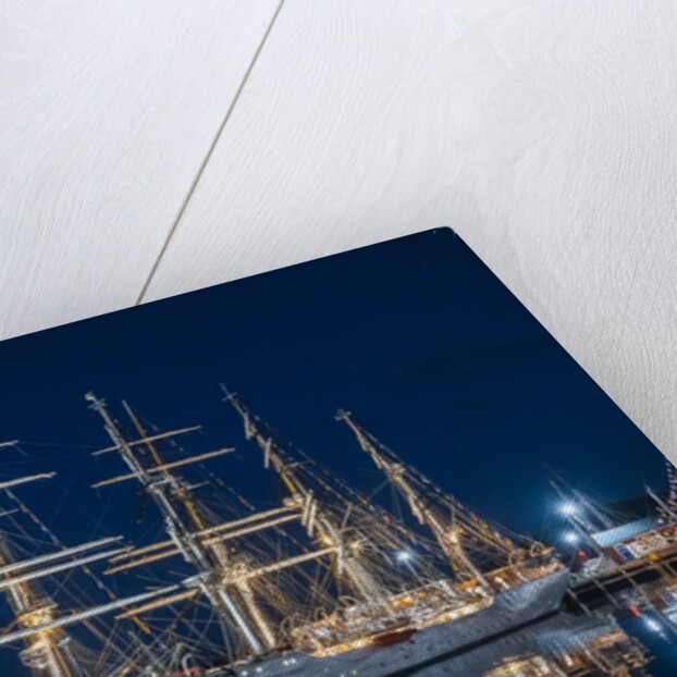 Two ships in the nighttime by Richard Sibley