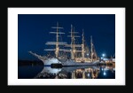 Two ships in the nighttime by Richard Sibley