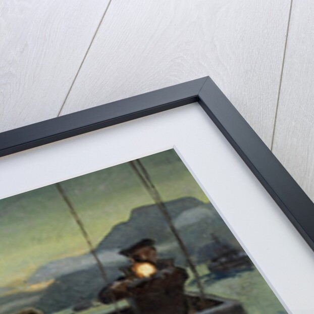 Tank Landing Craft, on the Bridge at Dawn by Stephen Bone