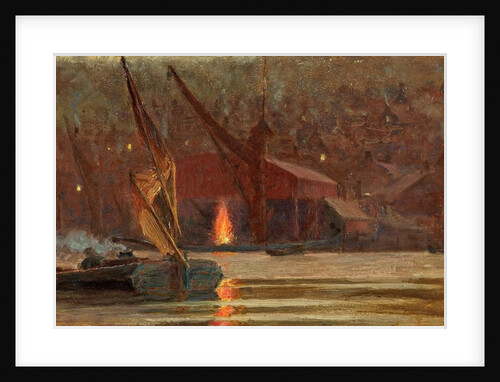 Night Scene on the Medway by Edward John Gregory