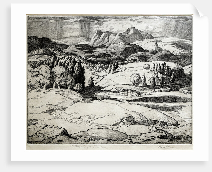 The Langdales from Tarn How by Leslie Moffat Ward