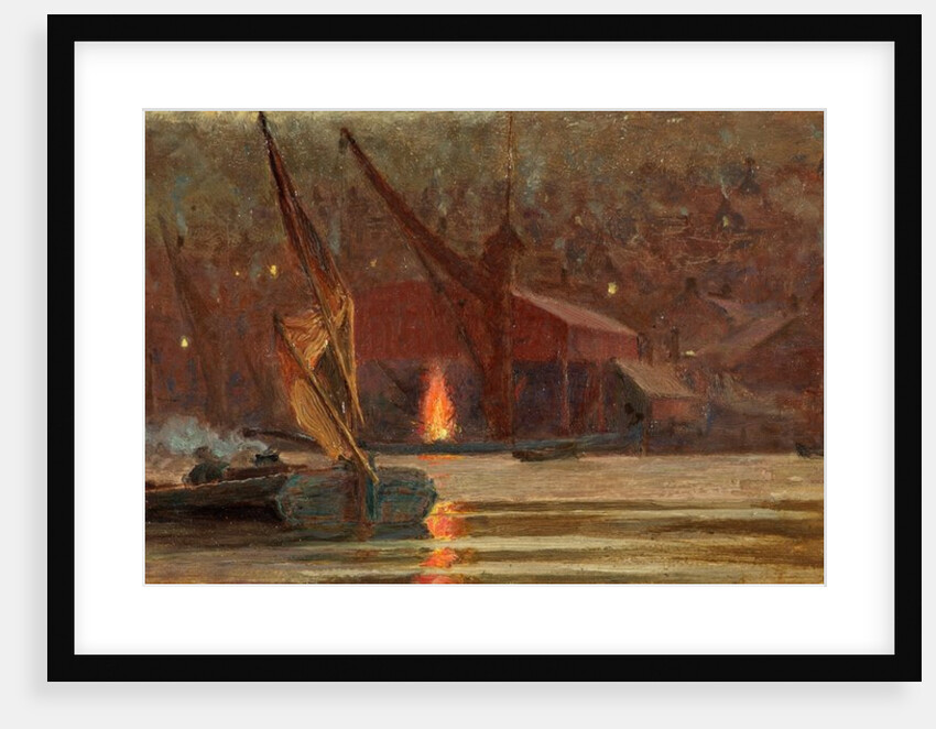 Night Scene on the Medway by Edward John Gregory