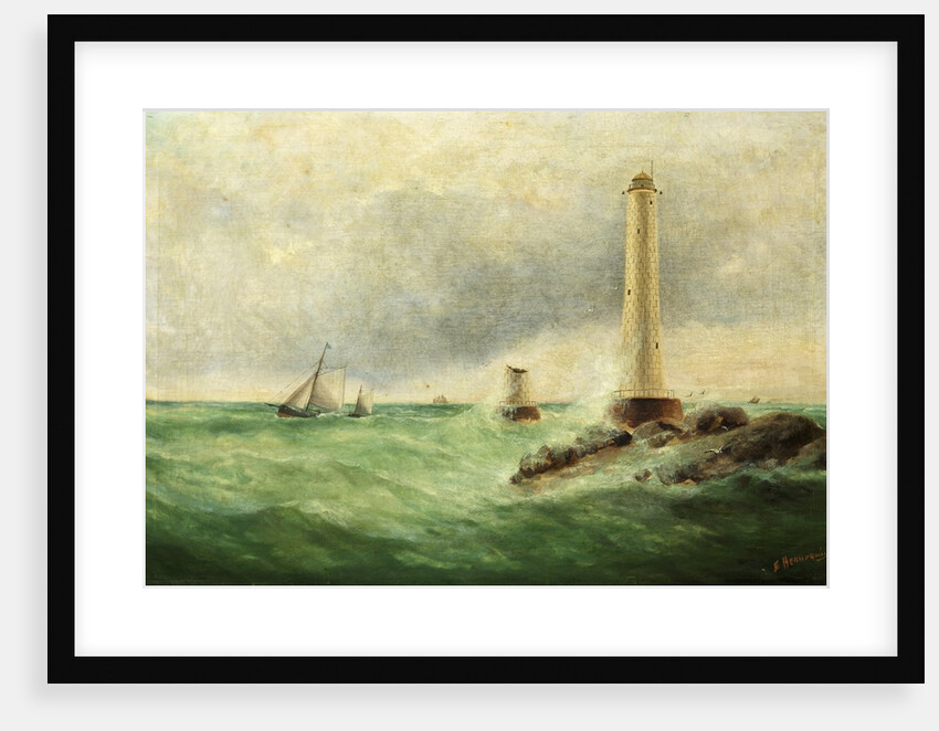Seascape with Eddystone Lighthouse by E. Hemingway