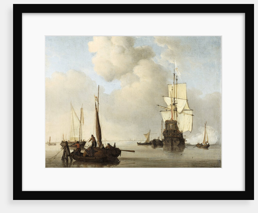Shipping in a Calm by Willem Van de Velde the Younger
