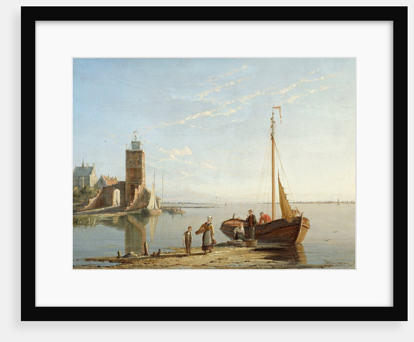 The Lighthouse at Tholen, Zimmer Zee, Holland by William Raymond Dommerson