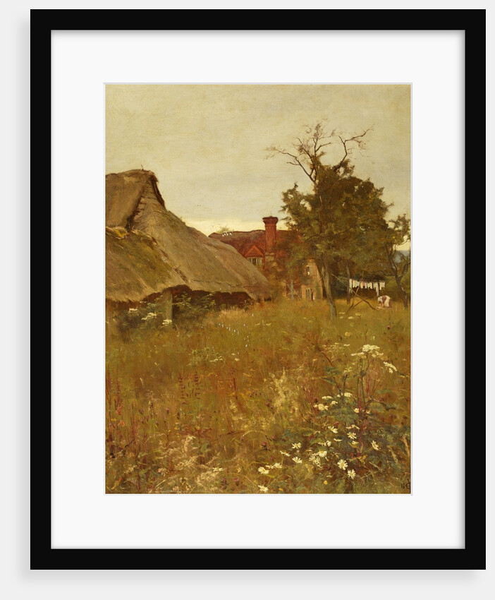 A Weedy Old Corner or A View of Pondtail Farm, Brockham, Surrey by Edward Wilkins Waite