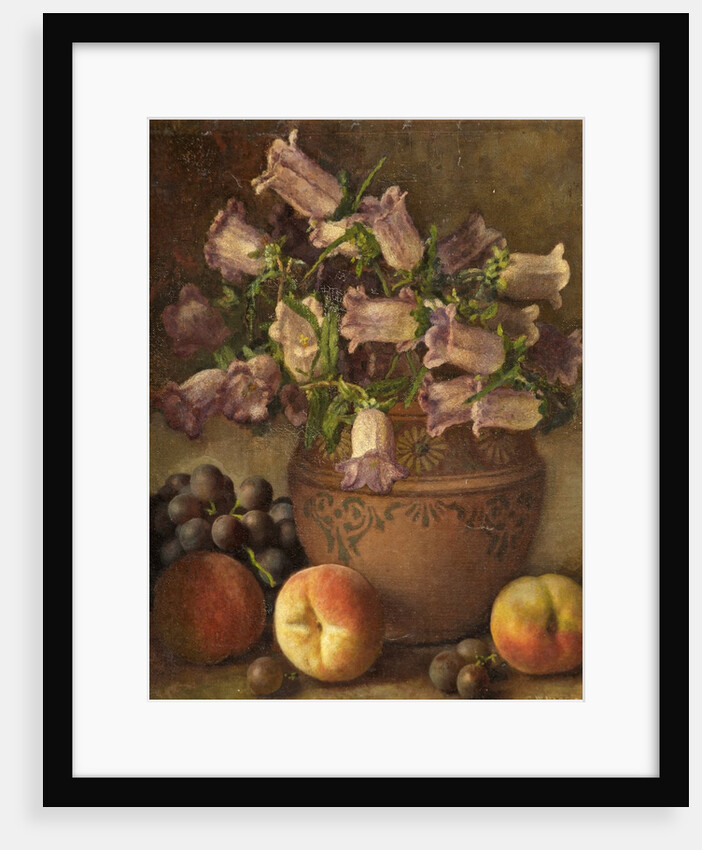Still Life with Fruit and Canterbury Bells by George Walter Harris