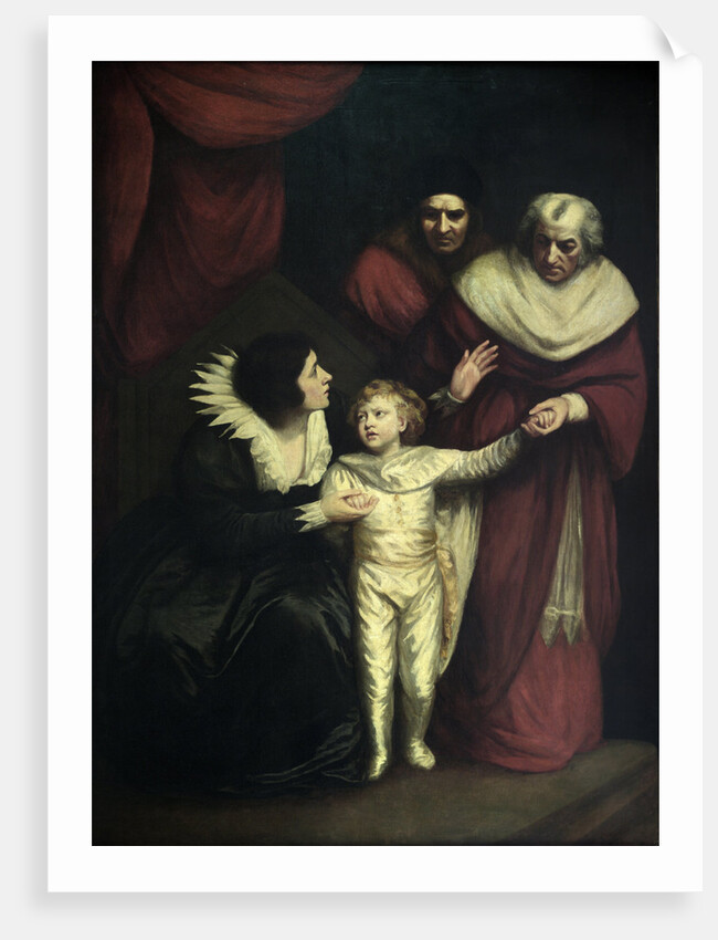 Richard III, Act II, Sc. iv, The Duke of York, brother to Edward V, resigned by the Queen. by John Opie