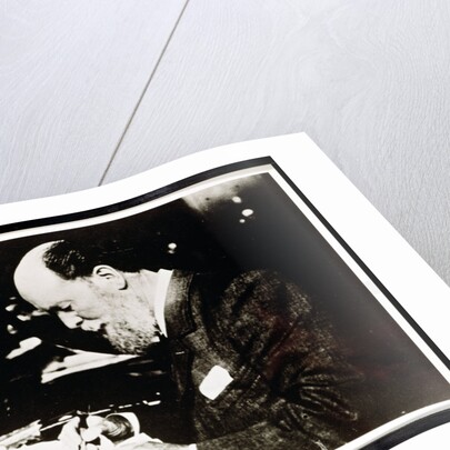 Carl Faberge, Russian jeweller and goldsmith, at work by Anonymous