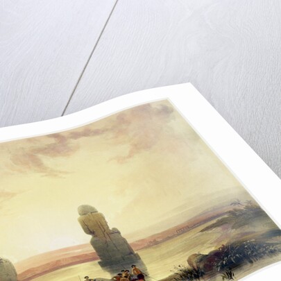 The Colossi of Memnon, at Thebes, during the Inundation by David Roberts