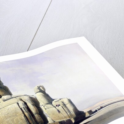 Detail of the Colossi of Memnon by Louis Haghe