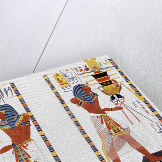 Two murals from the tombs of the Kings of Thebes, discovered by G Belzoni by Anonymous