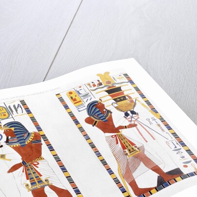 Two murals from the tombs of the Kings of Thebes, discovered by G Belzoni by Anonymous