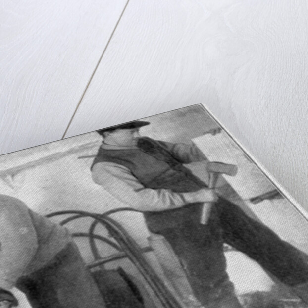 The carpenters' shop, Amundsen's South Pole expedition by Anonymous