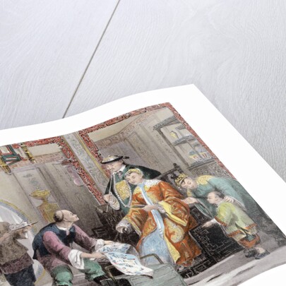 Apartment in a Mandarin's House, near Nanking by Thomas Allom