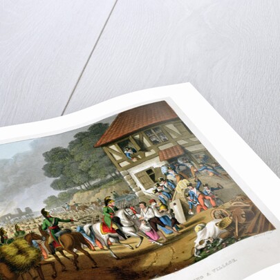 French Troops Retreating Through and Plundering a Village by Matthew Dubourg