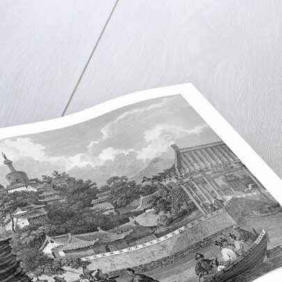 Detail of a view of the gardens of the Imperial Palace by Samuel Smith