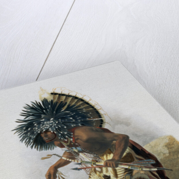 Pehriska-Ruhpa, Minatarre Warrior in the Costume of the Dog Dance by Rene Rollet