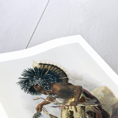 Pehriska-Ruhpa, Minatarre Warrior in the Costume of the Dog Dance by Rene Rollet