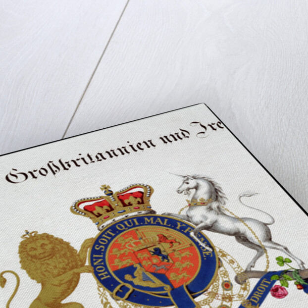 Crest of the King of the United Kingdom of Great Britain and Ireland and Hanover by Anonymous