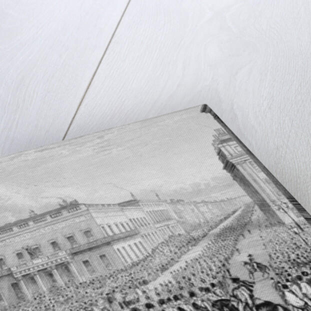 Wellington's funeral procession passing the Senior United Service Club by Thomas Hosmer Shepherd