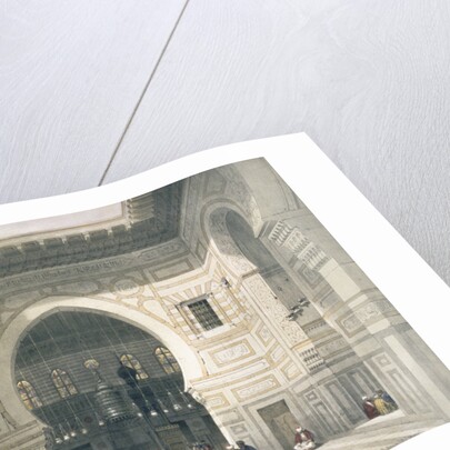 Interior of the Mosque of Sultan Hassan by David Roberts