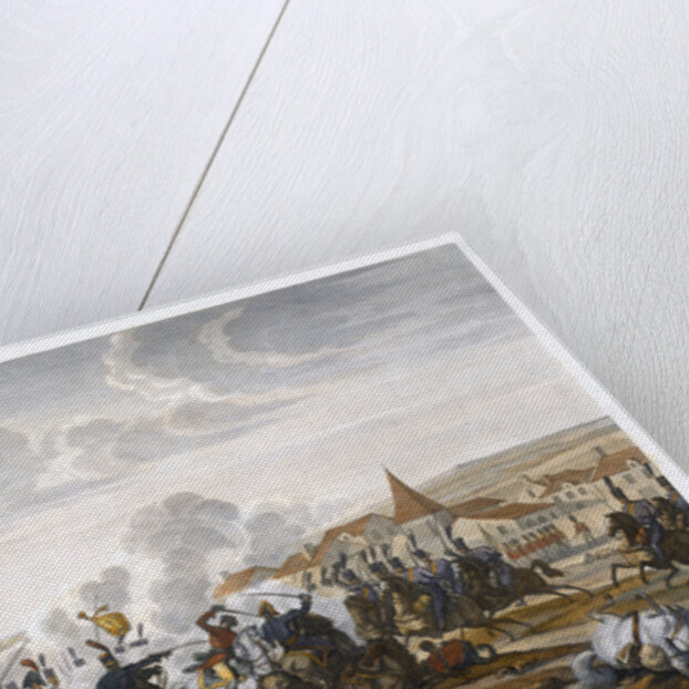 The Death of Prince Ludwig of Prussia at the Battle of Saalfed by Louis Francois Couche