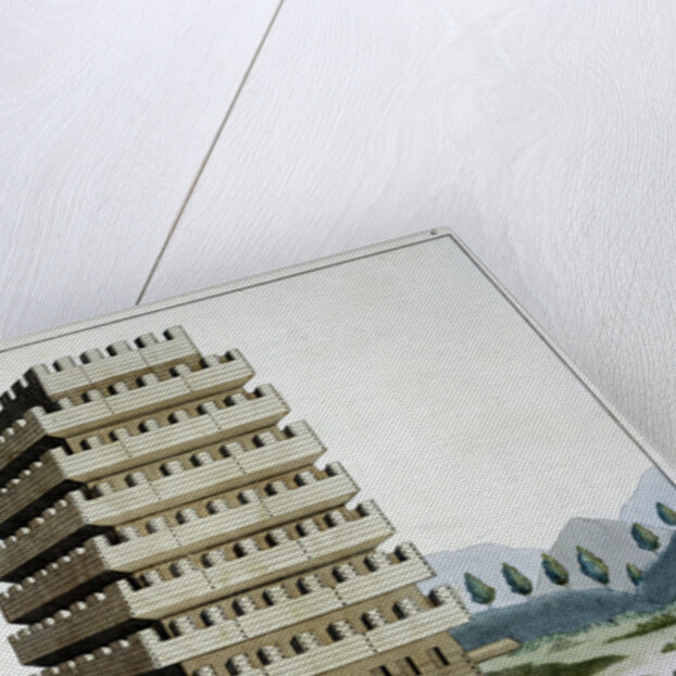 Moveable siege tower with outer galleries and a battering ram by Friedrich Martin von Reibisch