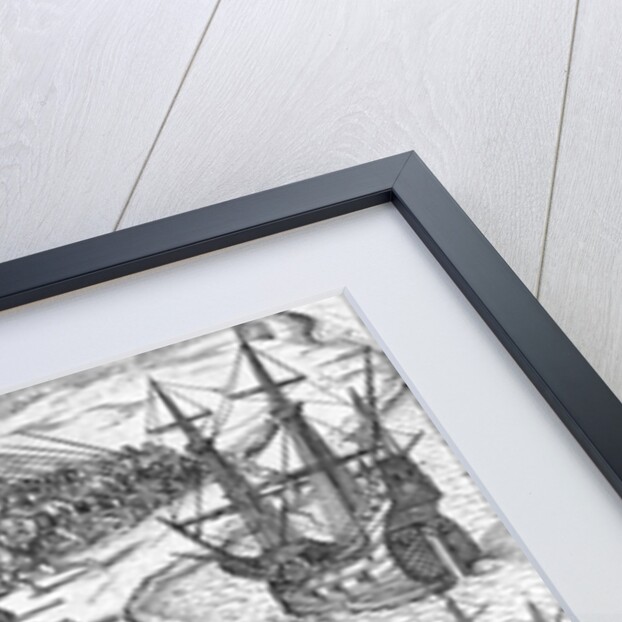 Battle in Jamaica between Christopher Columbus and Francisco Poraz by Theodore de Bry
