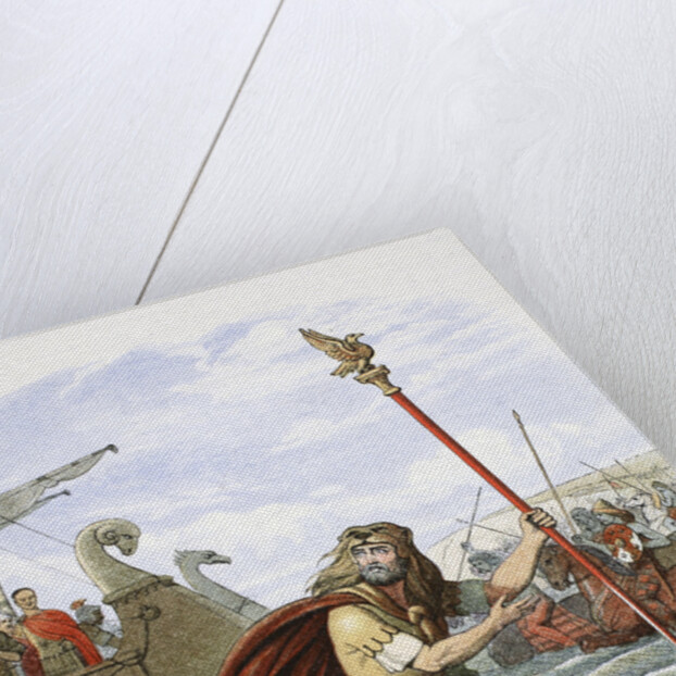 The Roman standard bearer of the 10th legion landing in Britain by James William Edmund Doyle