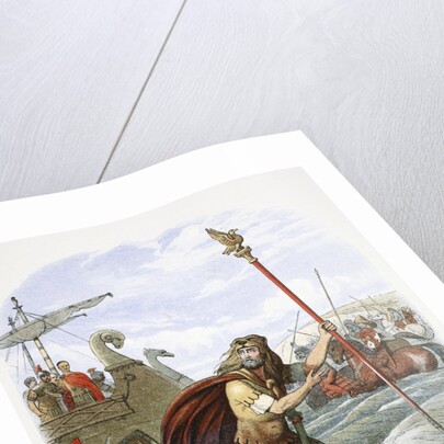 The Roman standard bearer of the 10th legion landing in Britain by James William Edmund Doyle