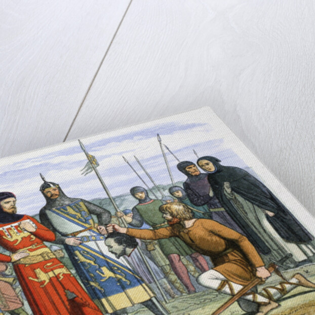 Piers Gaveston's head shown to the Earl of Lancaster by James William Edmund Doyle