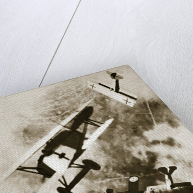 Dogfight between British and German aircraft by Anonymous