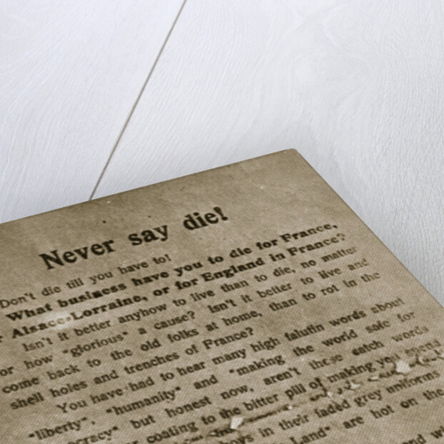 Never say die by Anonymous